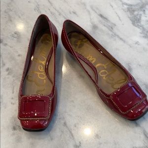 Sam Edelman Red Patent Leather Flat Sz 7.5
